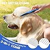 Double-Sided Pet Grooming Rake - 4-in-1 Professional Pet Grooming Kit, Deshedding Dematting Tool for Dogs, Cats, Extra-Wide Grooming Brush & Deshedder Comb for Long and Short Haired Pets (4PCS Blue) #2