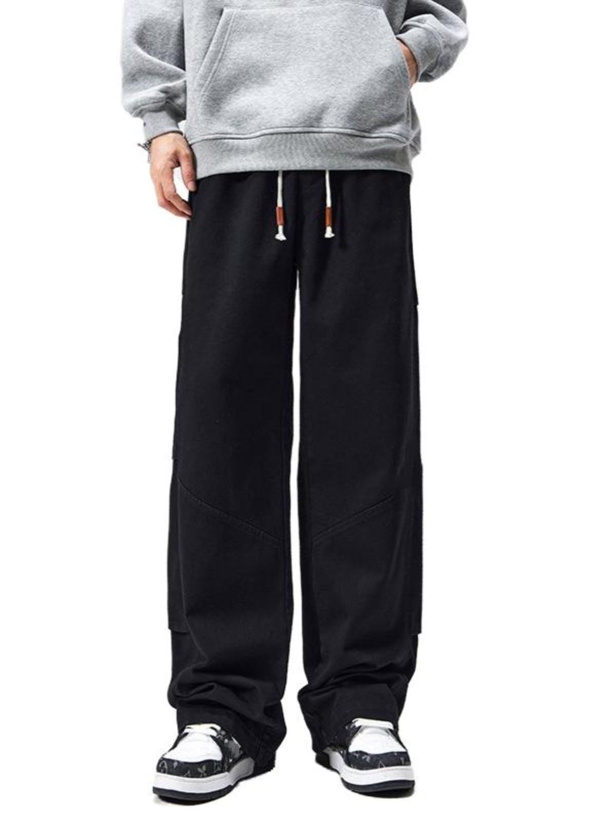 Autunno American Workwear Patchwork Pantaloni Casual per Gli Uomini, retrò Slim Straight Pants