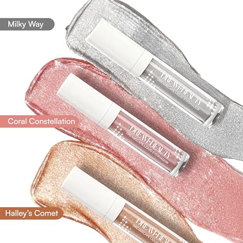 Image of Dream Beauty Dreamscape Liquid Eyeshadow | Long-Wear Metallic Shimmer Eye Makeup | Lightweight, Blendable, Quick Dry Formula | Smudge-Proof & Non-Transfer | 10gm | (HALLEY'S COMMET)
