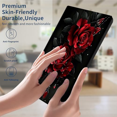 Protection Samsung Galaxy Tab A9+ en cuir PU rose de haute qualité