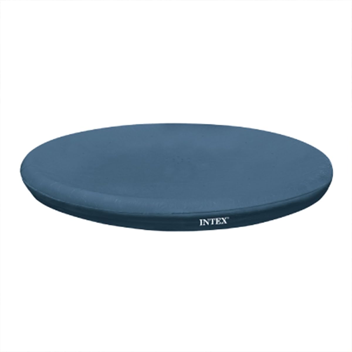 INTEX 28021E Pool Cover: For 10ft Round Easy Set Pools – Includes Rope Tie – Drain Holes – 12in Overhang – Snug Fit