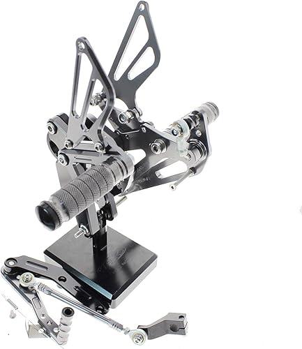 Miniatura 4 de NBVLKH Reposapiés de motocicleta ajustable de aluminio para Yamaha FZ-09 MT09 2014 2015 2016 2017 2018 2019 2020 2011 2012 (gris)