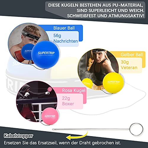 Supertrip Boxing Reflex Ball, palla da allenamento...