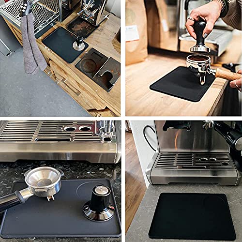 2 Pzs Tamper Mat,Antideslizante Espresso Tamping Pad, Alfombrilla de Cafe de Silicona Tamper Mat Antideslizante Espresso… - Imagen 8