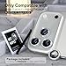 Choiche Compatible for iPhone 17 Pro/iPhone 17 Pro Max Camera Lens Protector Bling, 9H Tempered Glass Camera Cover Screen Protector Metal Ring Decoration Accessories (Glitter-Silver)