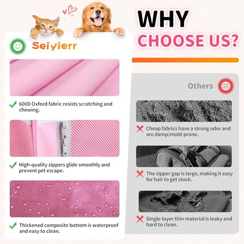 Image of Seiyierr Dog Playpen, Portable Pet Play Pen Foldable Carrying Case, Puppy Pens Outsid for Small Cat Indoor /Outdoor, Removable Mesh Shade Cover