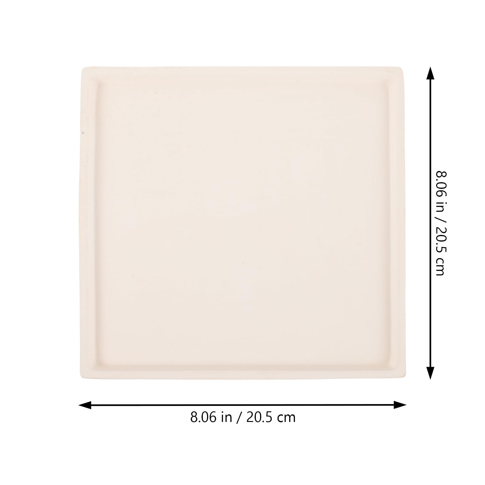 Sottovaso in Ceramica Quadrato Grande, Vassoio di Drenaggio per Piante da Interno, Piatto Vegetale Resistente per Vasi e Fioriere da Tavolo, Accessorio per Giardinaggio Casa