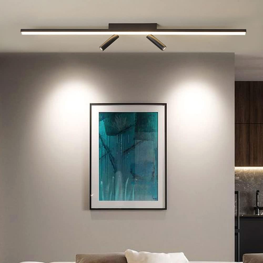 Siet LED Linear Ceiling Lamp 31.5" Surface Mounted Spotlight, Minimalist 80cm Island Chandelier Light Fixture Ceiling Spotlights for Kitchen Dining Room Commercial Bedroom