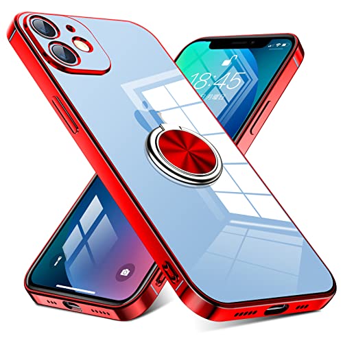 Amazon.co.jp: iPhone 12 Mini 用 ケース リング付き クリア 耐衝撃