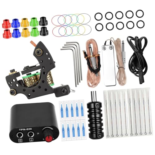 Beavorty Supplies Mini Tattooing Machine Kit Complete Tattoos Tool Set