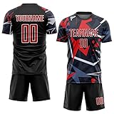 Custom Soccer Jersey and Short Design Your Own Name & Number Personalized Gift Shirt for Men Youth
