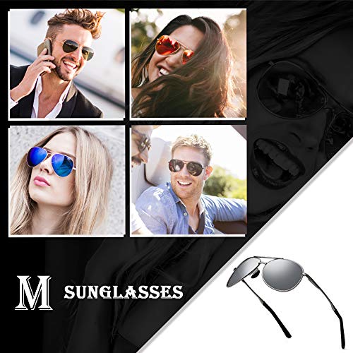 Image of mxnx Aviator Sunglasses for Men Polarized Women UV Protection Lightweight Driving Fishing Sports Unisex glasses MX208