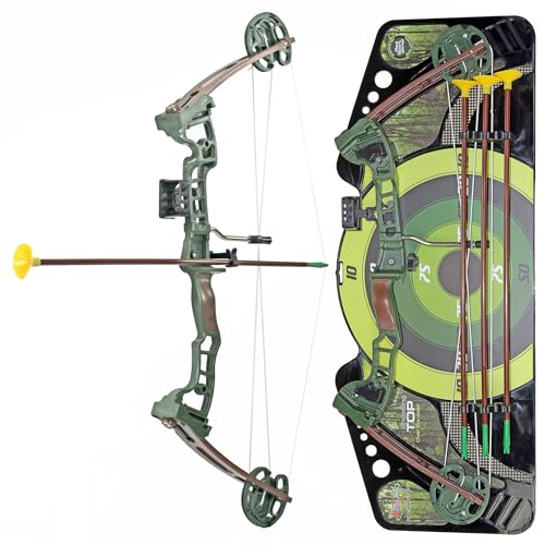 Toy Archery Compound Bow and Arrow Play Set with 3 Suction Cup Arrows for Kids Children Youth