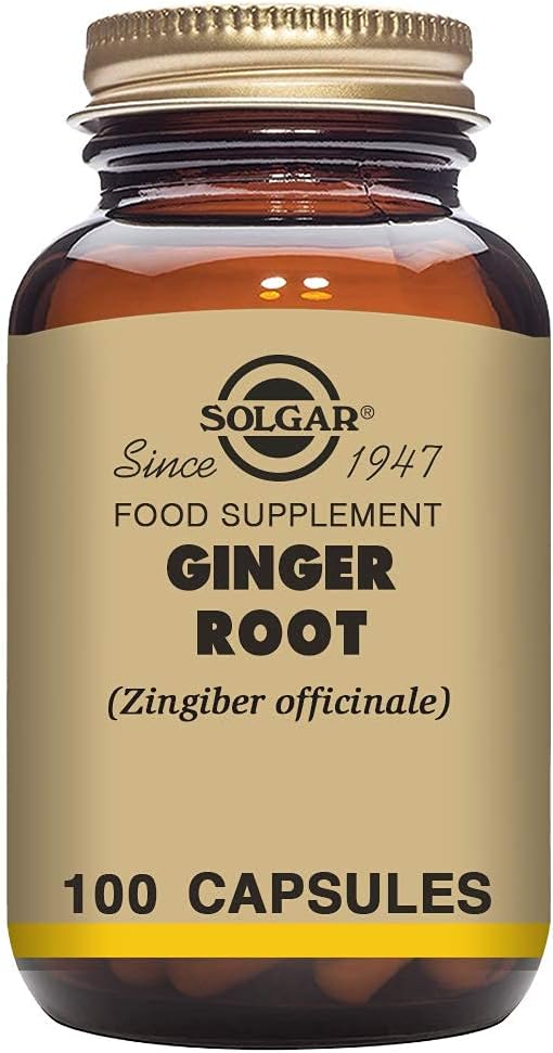 Solgar SFP Ginger Root Extract - Herbal Supplement - Vegan - 100 Vegetable Capsules, Brown, 100 g (Pack of 1)