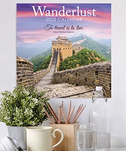 2023 Wanderlust Travel Places Hanging Wall Photo Calendar With Landmarks, Nature, Geographic Photography. Daily, Weekly, Monthly 12 Month Planner, Family Schedule, Agenda, Organizer #TOP3