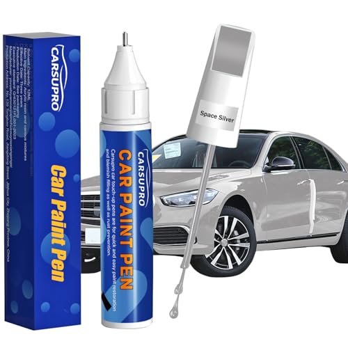 Silver Touch Up Paint for Cars,Car Paint Touch Up Pen for Deep Scratches,Car Scratch Repair Pen Auto Scratch Remover for Easy to Use and Fix(Space Silver)