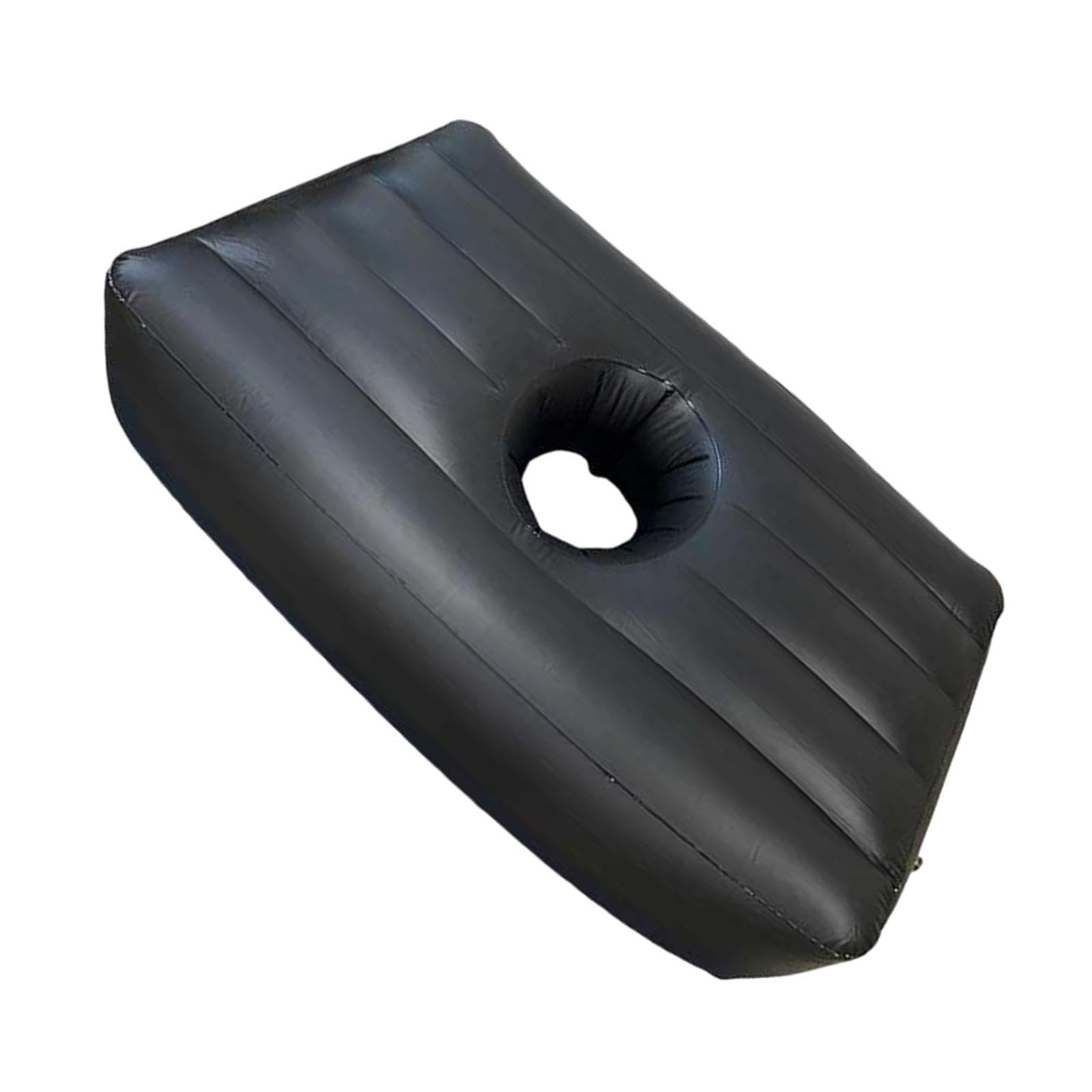 Oshhni Colchón para Embarazo, Cama de Recuperación para Levantamiento de Glúteos con Orificio para Dormir, Almohada Inflable Multiusos para Embarazo, Dormito, negro
