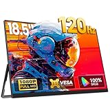 Newsoul Écran Portable 18,5 Pouces 120Hz, Moniteur Portable HDR IPS Matt 1080P 2000:1, 125% sRGB avec USB-C/HDMI, Ecran secondaire Portable pour Ordinateur portable/PS5/Xbox, Compatible VESA