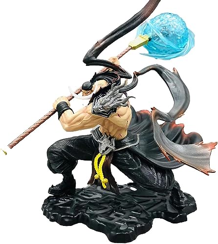 ROMOZ One Piece Figures Barbe Blanche Edward Newgate Anime Figur avec Statue Lumineuse Anime Cartoon Figur Charakter Modell Ornamente - 33cm