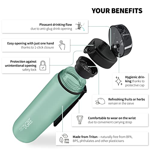 Image of 720DGREE Water Bottle 650ml inchuberBottle inch softTouch +Sieve - BPA-Free Tritan, Leakproof, Reusable Drinking Bottle - Sports Bottle for School, Fitness, Gym, Cycling, Travel, Office, Outdoor, Hiking