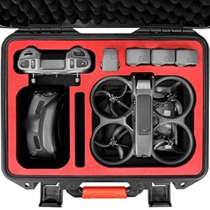 FPVtosky Avata 2 Koffer, wasserdichte Tragetasche für DJI Avata 2 Drohne/Fly More Combo, Passend für DJI Goggles 3, RC Motion 3 & DJI FPV Remote Controller 3 Zubehör[CASE ONLY]