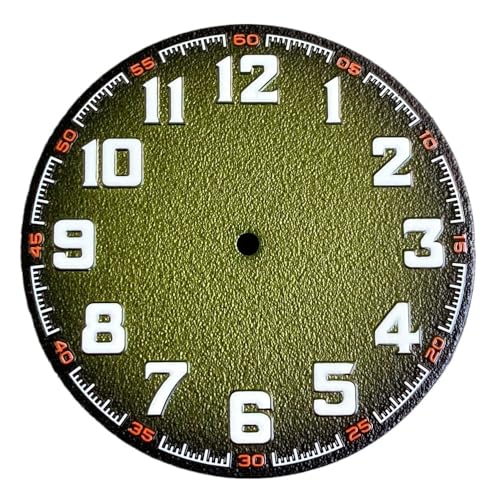 1個 40.5mm ウォッチダイヤル NH35 ムーブメント ウォッチフェイスパーツ NH35 NH36A ETA2824 PT5000 自動巻きウォッチダイヤルアクセサリーに適合(Brown A Dial,Fit NH35 NH36 NH38)