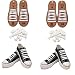 Joyshare No Tie Shoelaces for Kids and Adults, Waterproof Silicon Flat Elastic Athletic Running Shoe Laces with Multicolor for Sneaker Boots Board Shoes and Casual Shoes (White+White, 36pcs)