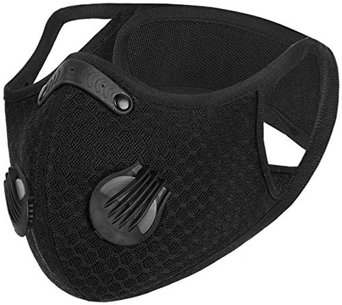 Bovte Anti-Pollution Mouth Mask Anti-Dust Cycling Mask Activated Carbon Filtration Exhaust Gas Biking Mask PM 2.5 Face M.a.s.k for Running Motorcycling Riding and Hiking