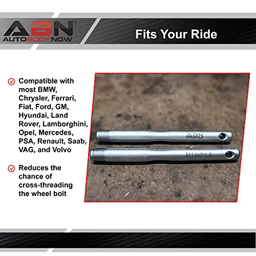 Abn Wheel Hanger Pin Set - 2 Pack Wheel Stud Alignment Guide Tool M14 X P1.5 Wheel Stud Pilot Pin Wheel Mounting Guide #TOP4
