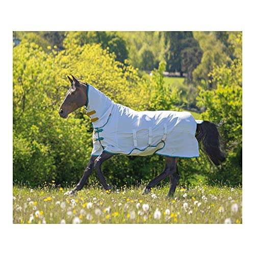 Tempest Shires Plus Sweet-Itch Combo Full Neck Fly Rug in White 6'3" / 75", White