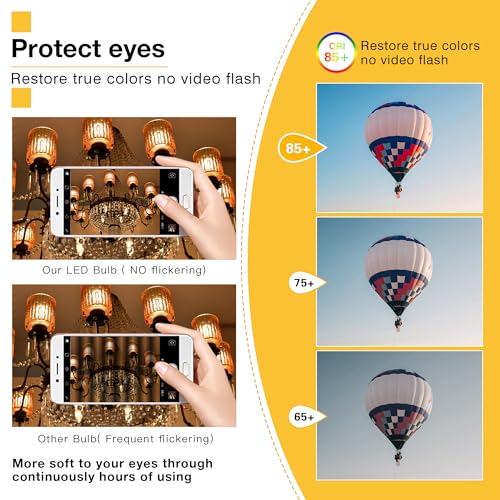 Genixgreen E27 LED Edison Bulbs 3W Vintage Filament Edison Screw ES Bulb G45 Decorative Golf Ball Light Bulbs,25W-30W Incandescent Equivalent,2200K Warm White, Amber Glass,Non-dimmable,2 Pack - Image 2