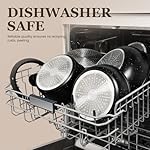 KIKCOIN 20 Pcs Pots and Pans Set Non Stick, Detachable Handle Cookware Sets Nonstick, Non Toxic Induction RV Kitchen Cooking Set with Removable Handles, Dishwasher/Oven Safe, Easy Clean (Black) - Image 5