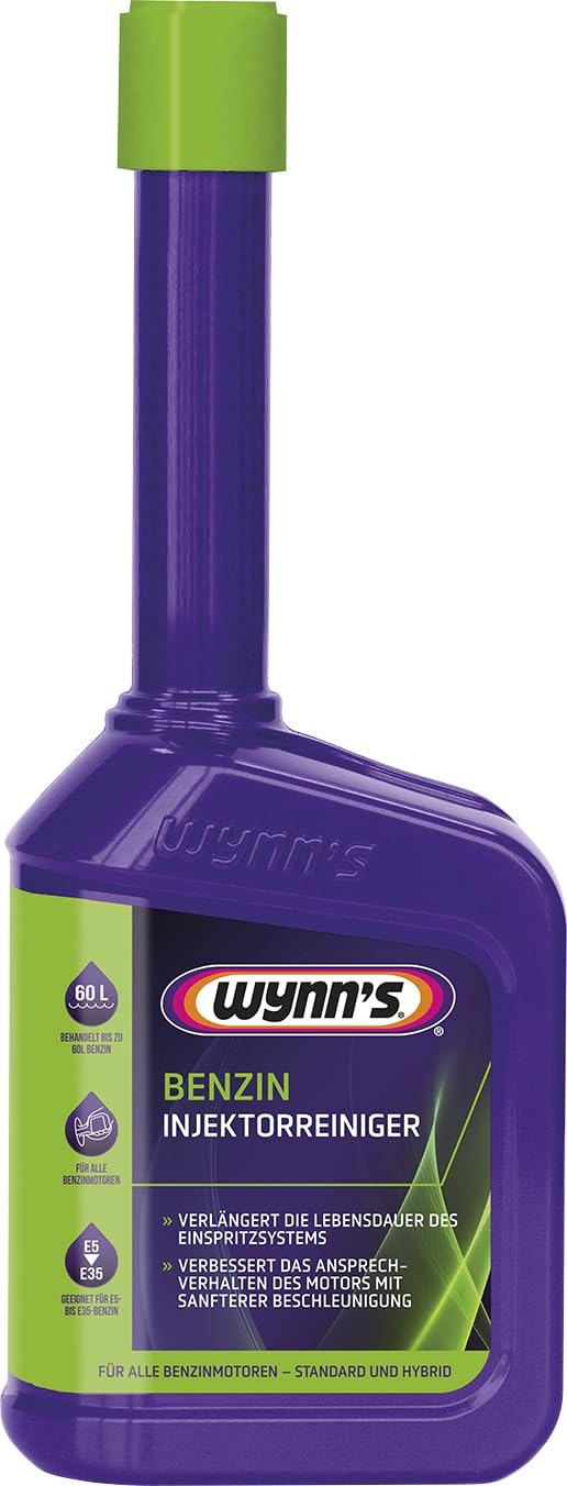 Wynn’s Injektor Reiniger Benzin – Reinigt Einspritzdüsen & stellt Sprühbild Wieder her – Verhindert Ablagerungen – Unterstützt bessere Verbrennung & Kaltstart – 325 ml