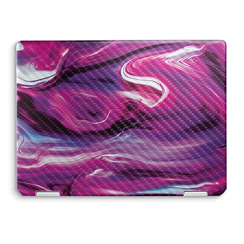 Image of MightySkins Carbon Fiber Skin Compatible with HP Spectre x360 14 inch (2022) Full Wrap Kit - Pink Melt | Protective, Durable Textured Carbon Fiber Finish | Easy to Apply | Made in The USA