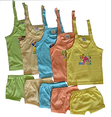 Cool Baby Baby Boy Shirt and Shorts Set (Pack of 5)(COOL-002_Multicolor_0 - 6 Months)