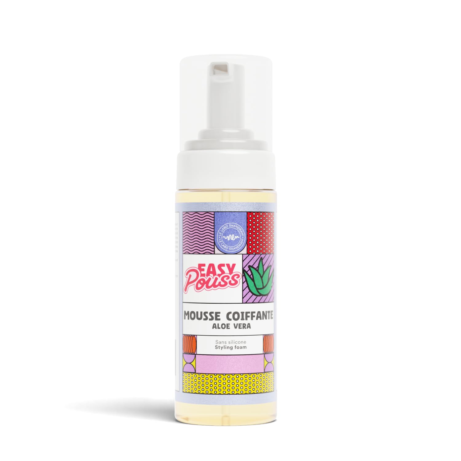 Easy Pouss|Hair Styling Mousse | Adds Volume & Shine to Hair | Long-Lasting Hold | Keratin Enriched | Airy Style without Cardboard Effect | Made in France | 150ml