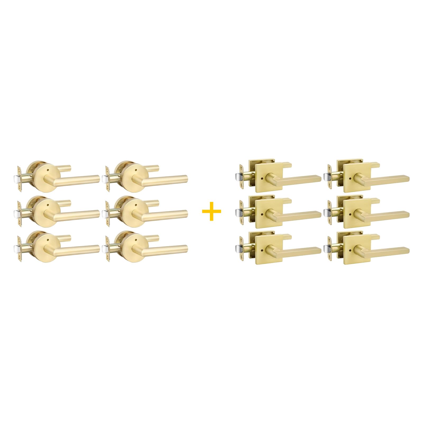 goldenwarm 12 Pack Gold Door Handle