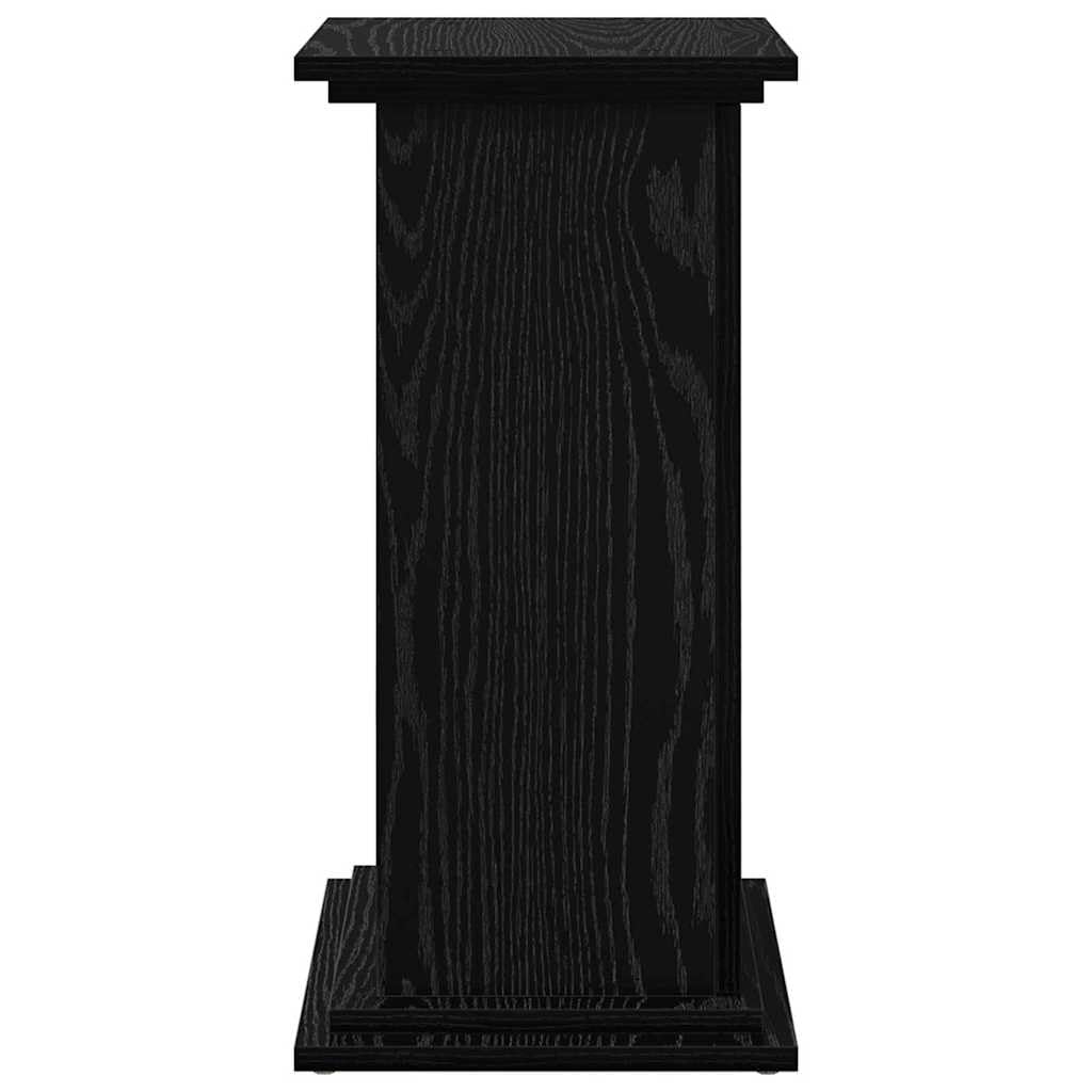 Mangloder - Supporto per piante con scaffale, effetto rovere nero, in legno, multipiano, 31 x 30 x 60 cm, per fiori, vaso, decorazione, interni ed esterni, giardino, balcone, terrazza, angolo del