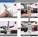 TOPCABIN 1 Pair Bicycle Mirror,Big View Bike Rear View Mirror Blindsight Multi Angle Adjustable Bike Mirror Billet Aluminum Chrome Plated Outside Skull Claw Style Also suitable for motorcycle mirror