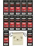 Zippo 12 Wicks Lighter Replacement Set Pack | 12pk Bundle + Pouch