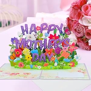 FaCraft 3D Pop Up Mothers Day Card - Happy Mothers Day Flower Pop Up Gift Greeting Card with Envelope with Blank Insert for Best Mom Women Wife Daughter Grandma FaCraft 3D Pop Up Mothers Day Card Happy Mothers Day Flower Pop Up Gift Greeting Card with Envelope with Blank Insert for Best Mom Women Wife Daughter Grandma