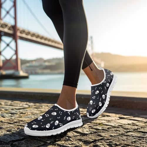 Women's Loafers Slip On Slip Shoe Casual Walking Shoes Non Slip Work Shoes Mesh Athletic Sneakers White Sole4