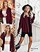 HOTOUCH Waffle Tops for Women Loose Long Sleeve Button Down Shirt Trendy Fall Collared Lightweight Shacket Burgundy L