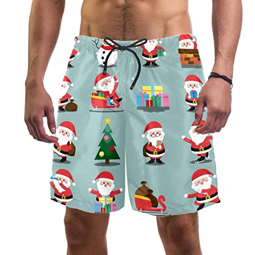 Maillot de bain Noël homme : short de plage respirant séchage rapide