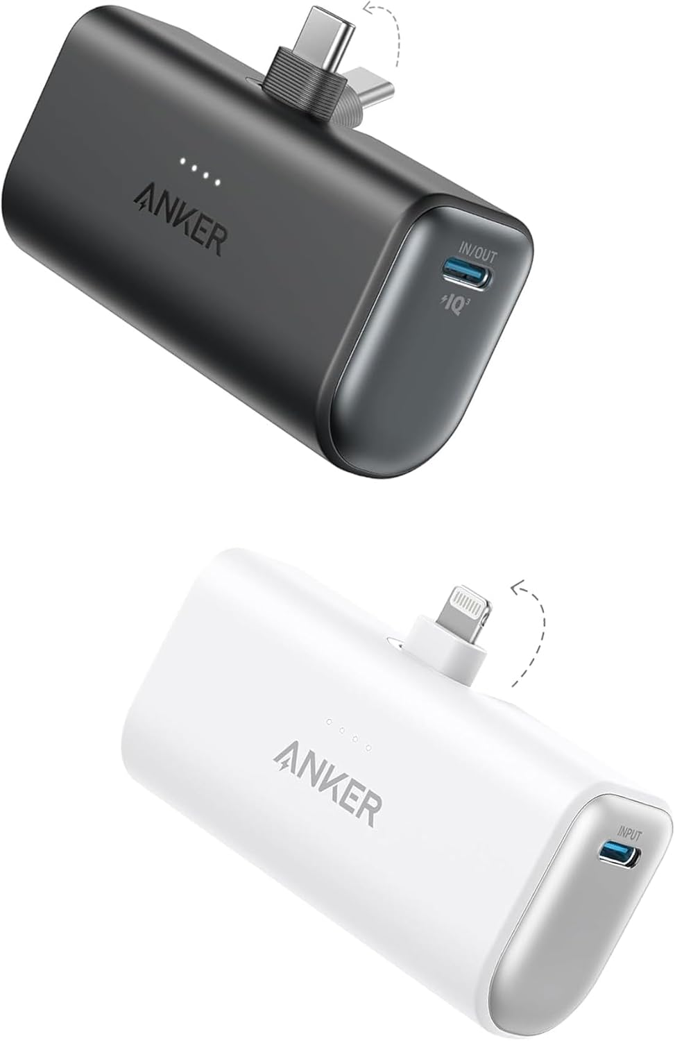 Amazon.com: Anker Nano Power Bank Built-in Lightning 5K 12W, Bundle ...