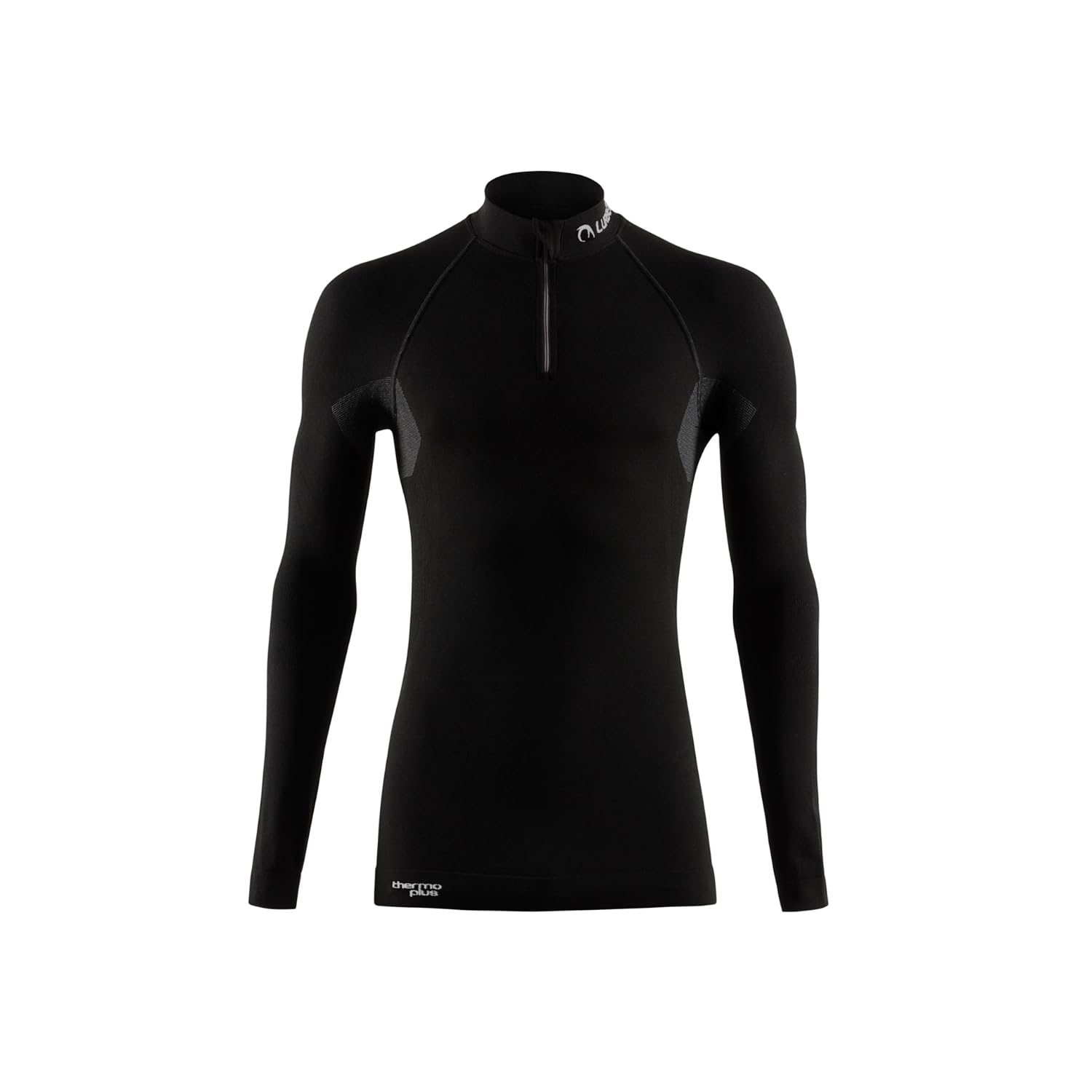 Lurbel Alaska Long Sleeves Zip, Camiseta térmica, Camiseta con Cremallera, Camiseta de Invierno, térmica para Trekking, Senderismo, Unisex (XS - Negro)