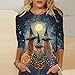 Plus Size Halloween Costumes Woman 2025 Funny Witch Graphic Tops Crewneck Casual Fashion 3/4 Sleeve Tee Shirts Halloween Costumes Work Multicolor 4XL