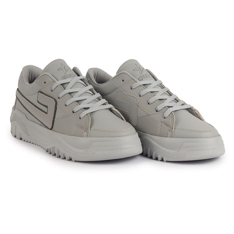 Image of FAUSTO Men's Low Top Chunky Lace-Up Sneaker Shoes|Low Ankle Casual Shoes|All Day Comfortable Sneakers