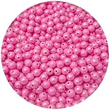 Mulutoo 10MM 200 Pcs AB Color Acrylic Round Beads, Smooth Acrylic Balls Gumball Beads Bubblegum Beads Candy Color Plastic Spacer Beads for DIY Necklace Bracelet Jewelry Making(42-Rose Red AB)