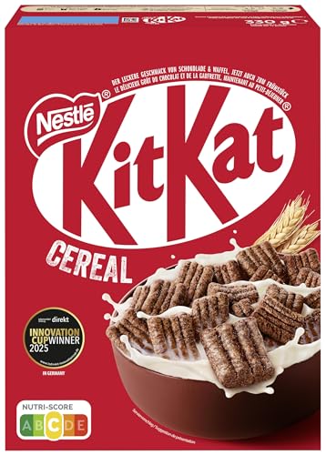 Nestlé KITKAT Cereal, knusprige Frühstücks-Cerealien mit der typischen KITKAT-Waffel und köstlicher Schokolade, 1er Pack (1 x 330g)